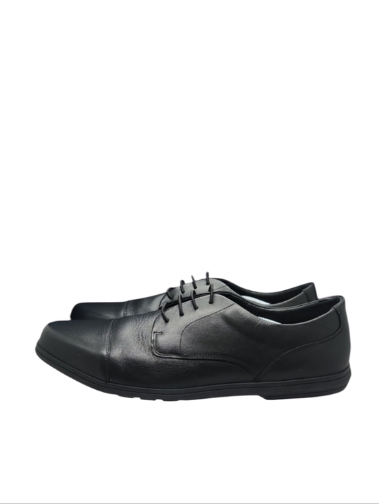Birchbury Brenston Leather Oxford Slip On Shoes Black Minimalist Size 13